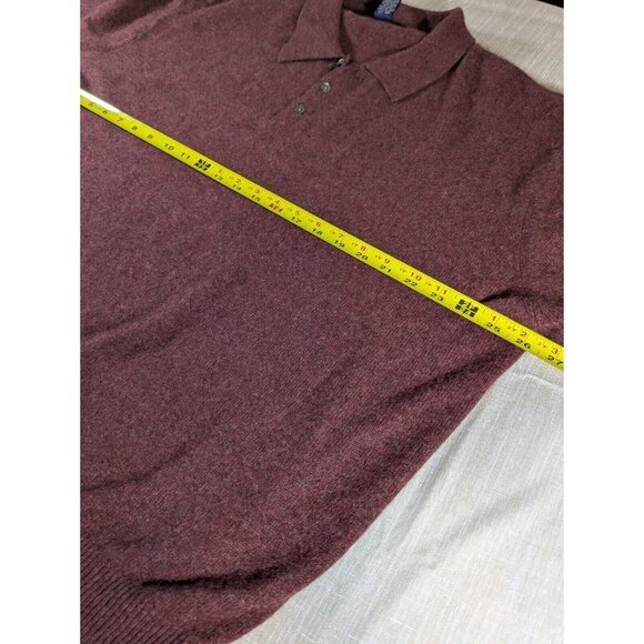 WOODS & GRAY Polo Size XL Red 100% Cashmere LS Collar Sweater Pullover - Picture 4 of 6